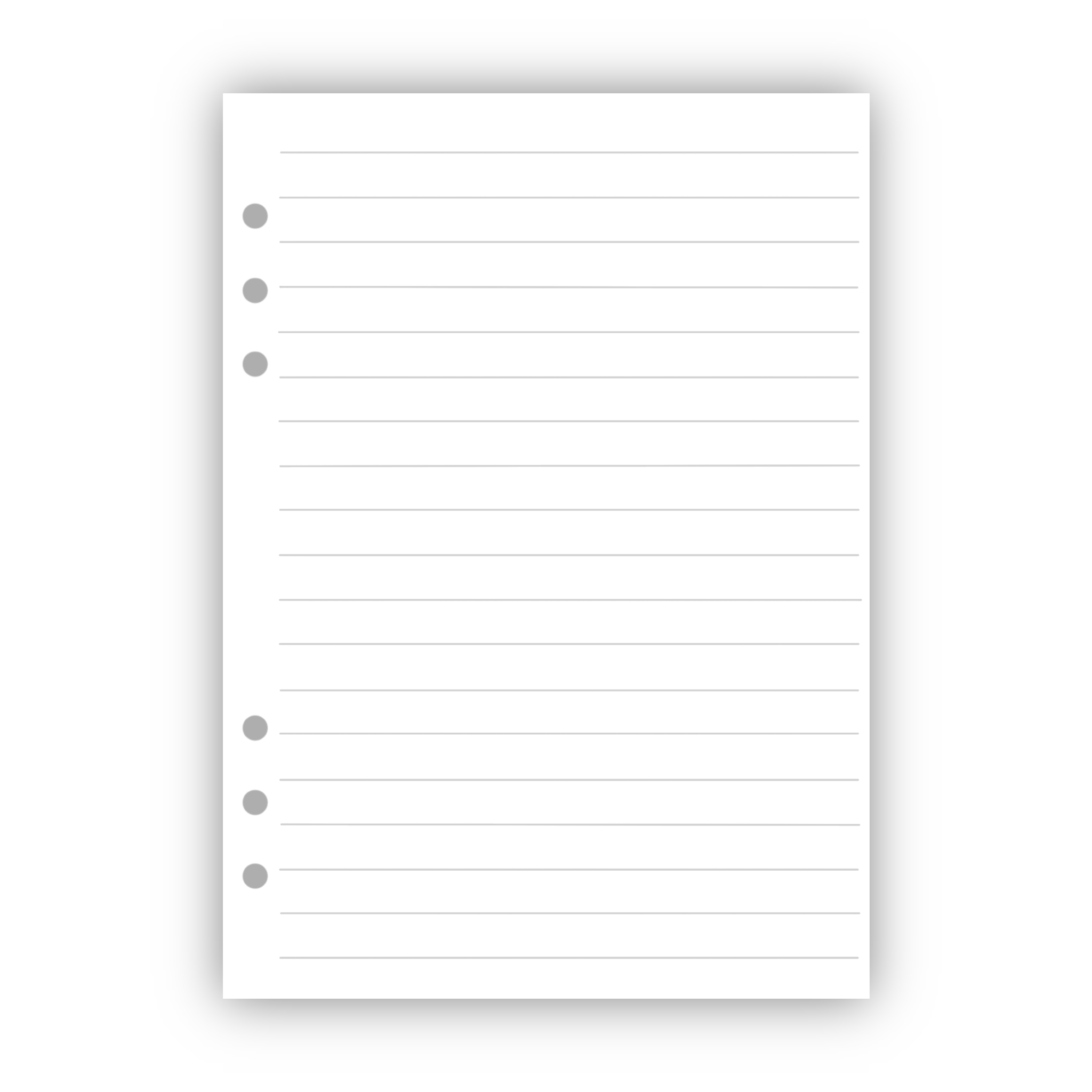 Blank Lined Page