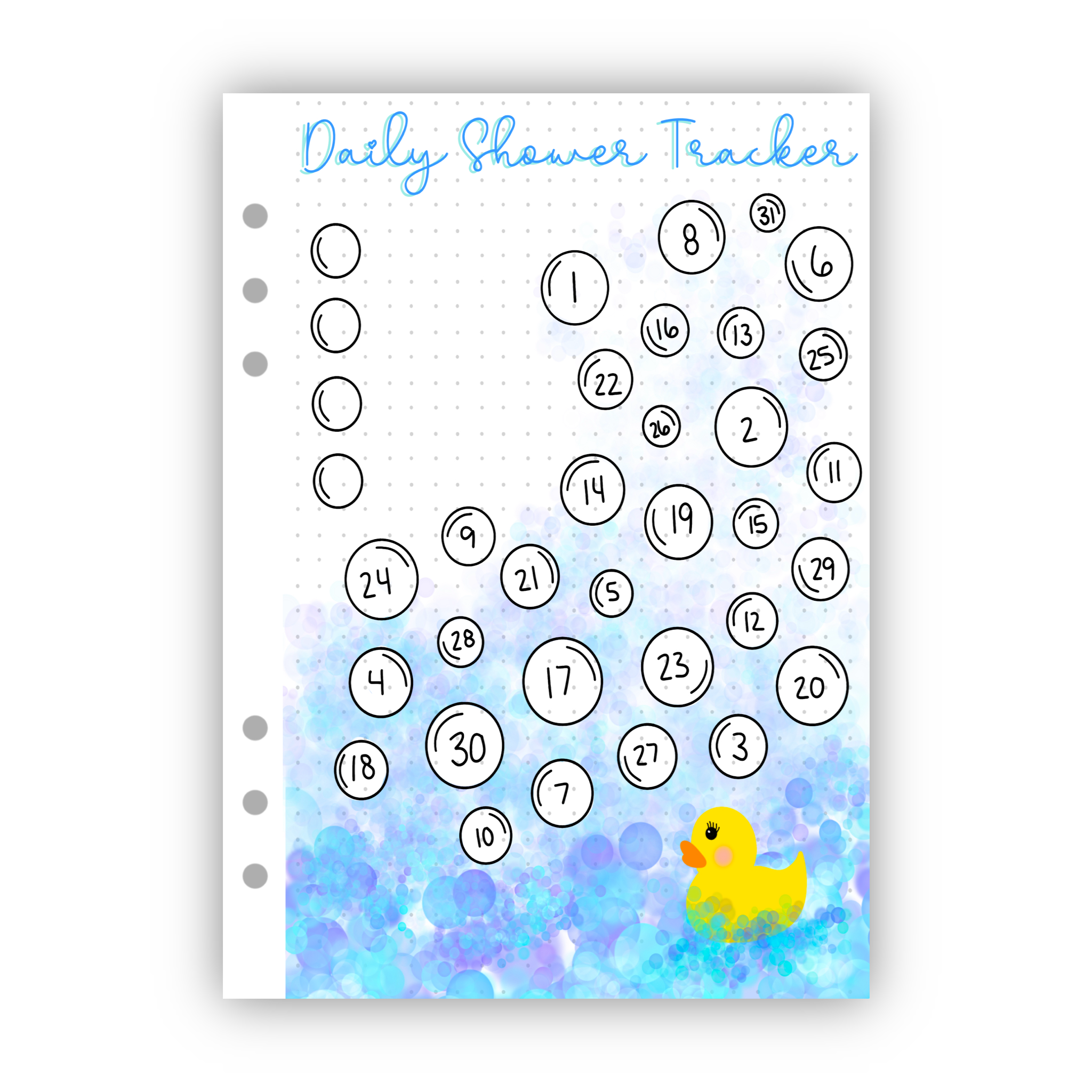 Monthly Shower Tracker