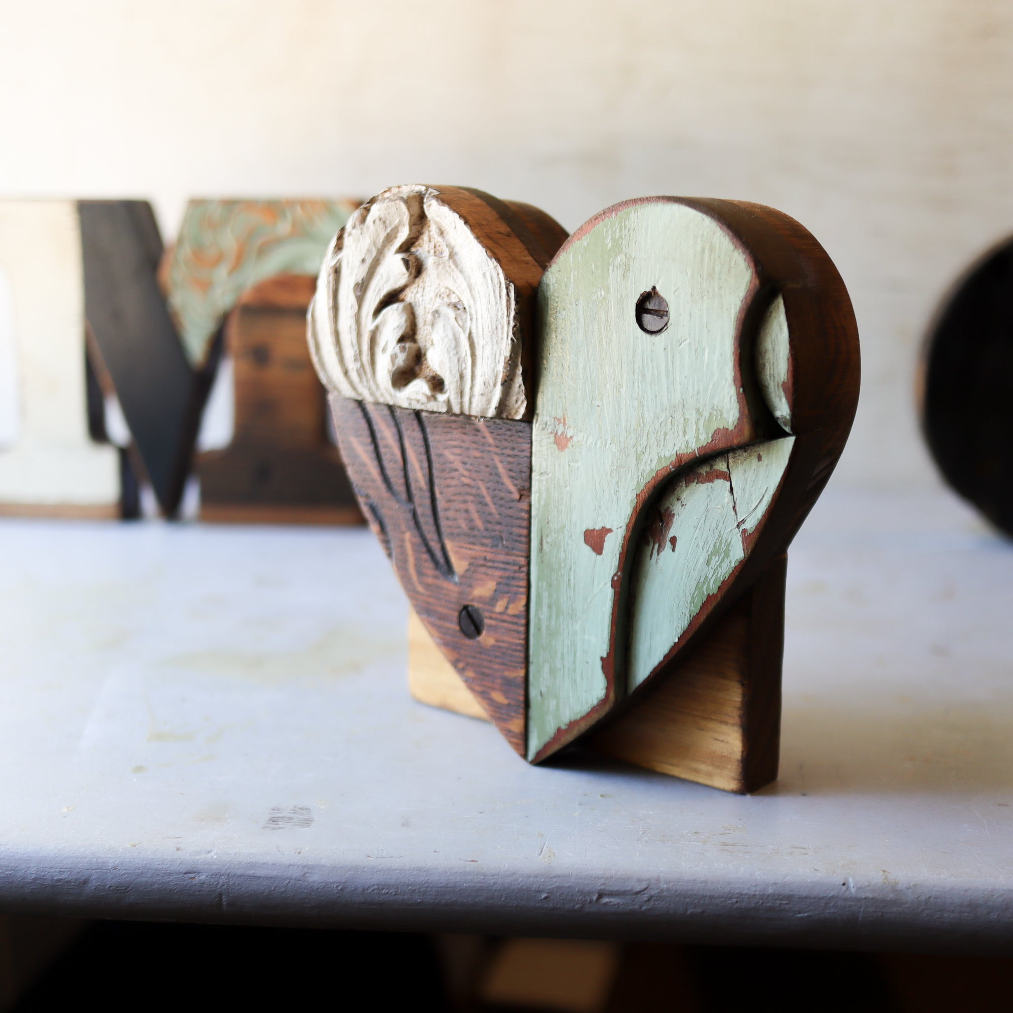 Reclaimed Wooden Letters