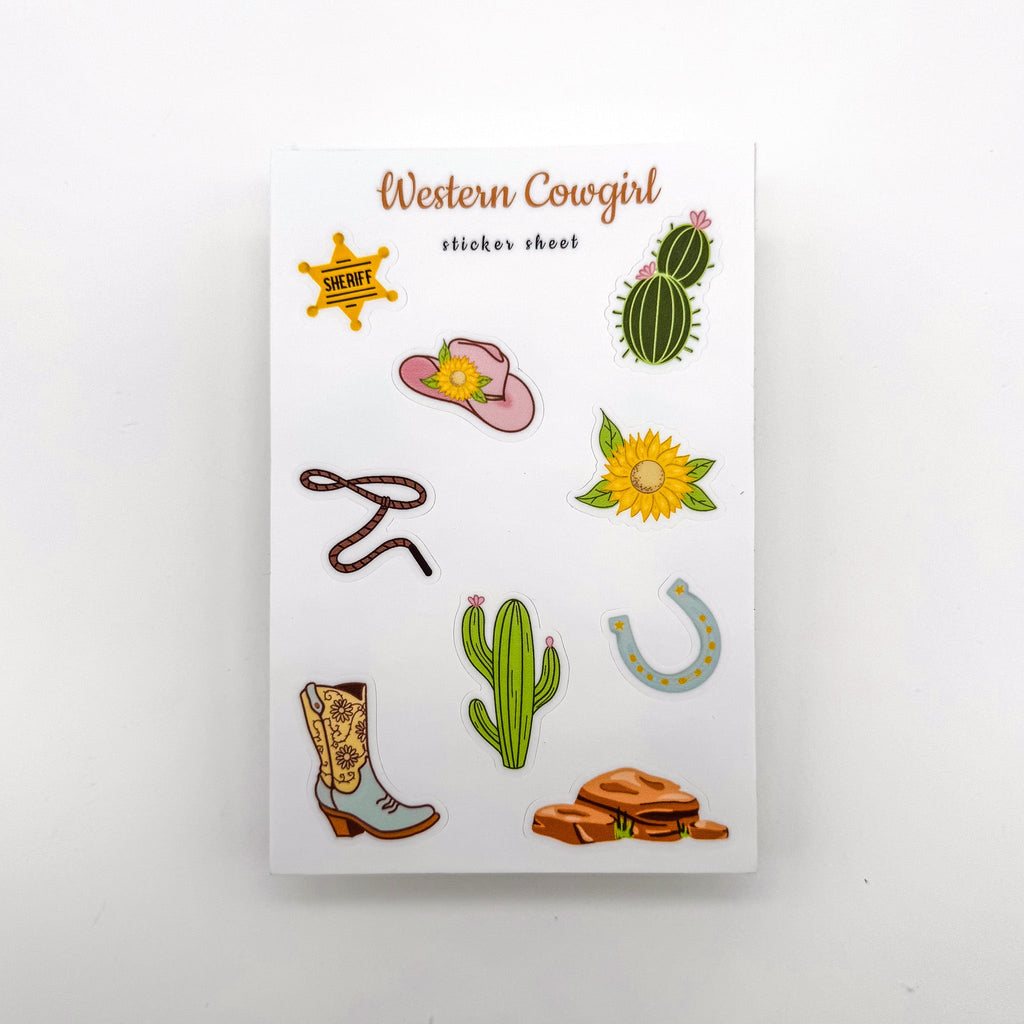 Western Cowgirl Sticker Sheet