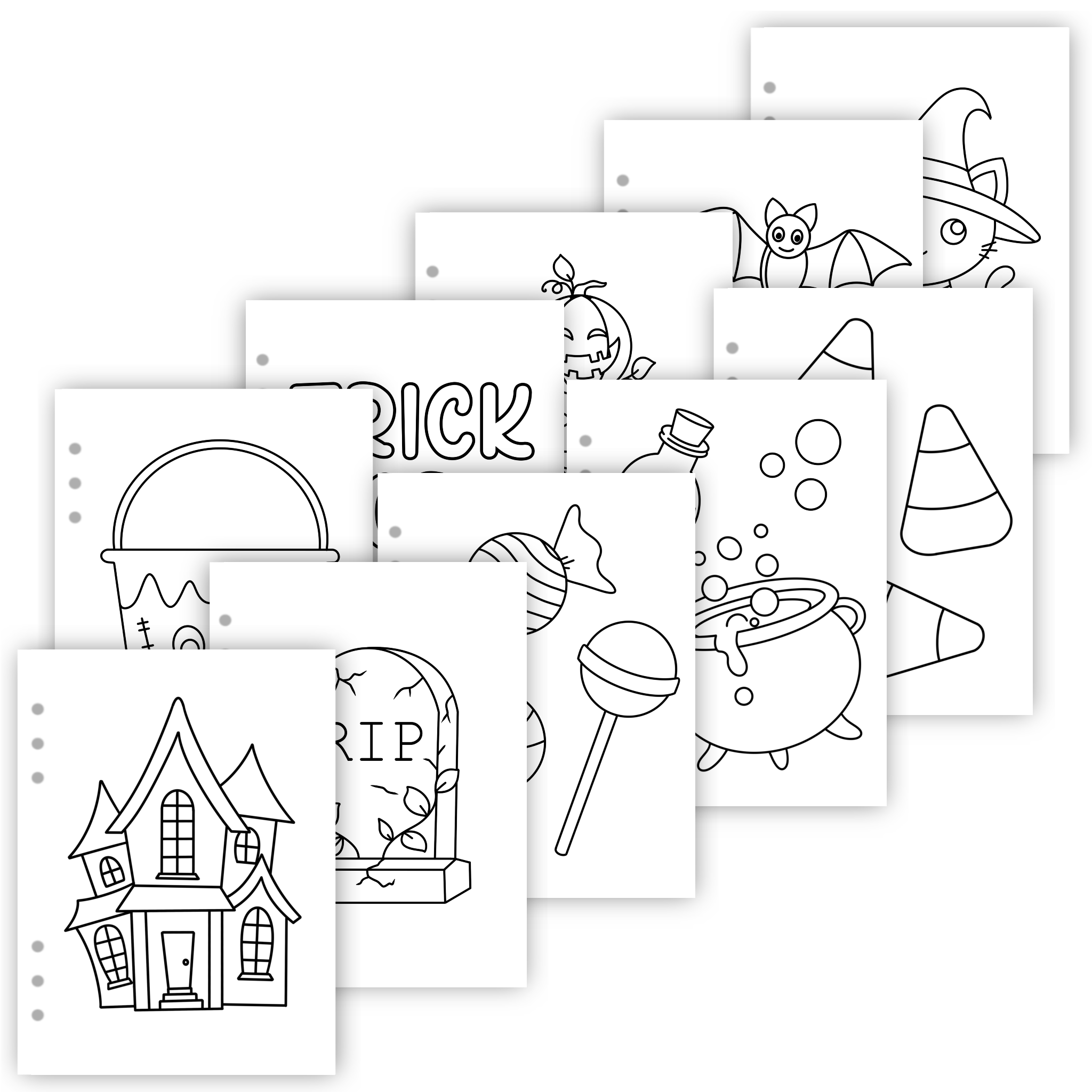 Halloween Bold & Easy Coloring Pages